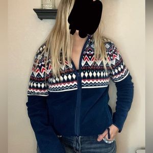 Tabloid Aztec zip up